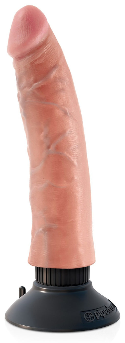 King Cock 7 in. Vibrating Cock Flesh